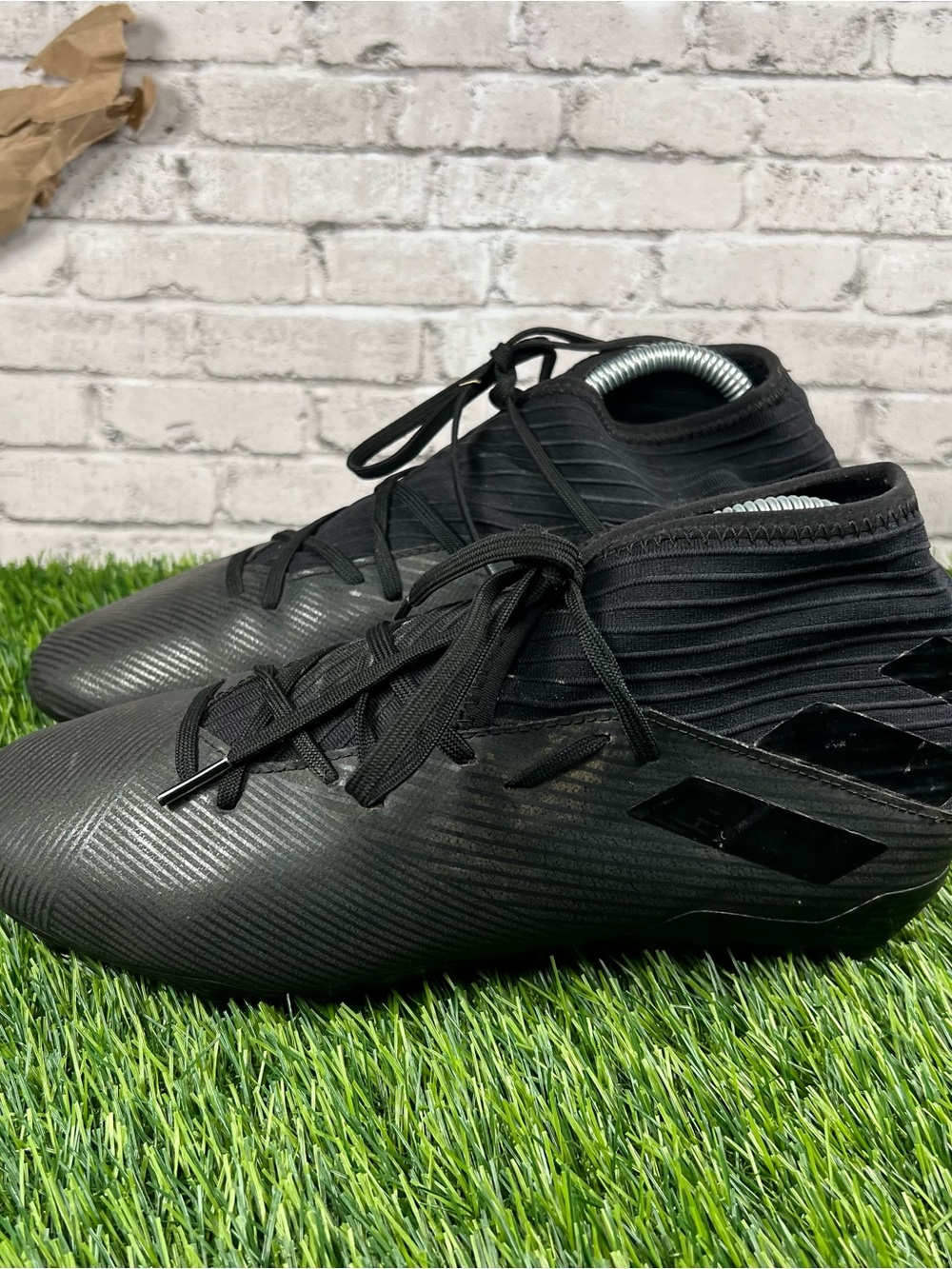 Adidas Nemeziz 19.3 FG Men 7.5 Shoes Triple Black Soccer Football Cleats F34390